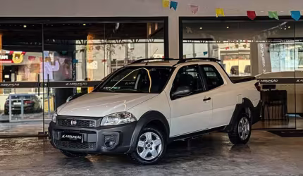 Fiat strada working hard 1.4 fire flex 8v cd  - branca - 2017/2018