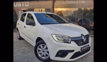 Renault sandero life10mt - branca - 2020/2021