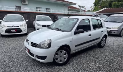Renault clio hi-flex 1.0 16v 5p  - branca - 2011/2011