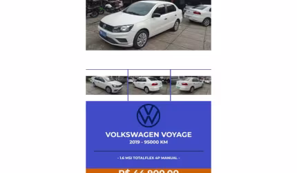 Volkswagen voyage 2019 1.6 msi totalflex 4p manual