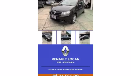 Renault logan 2018 1.0 12v sce flex authentique manual