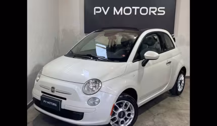 Fiat 500 cabrio flex 1.4 8v mec. - branca - 2014/2015