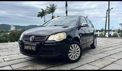 Volkswagen polo sedan 1.6 - preta - 2007/2008