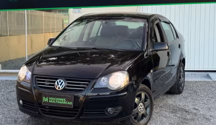 Vw polo sedan 1.6 top 2007 - troco e financio