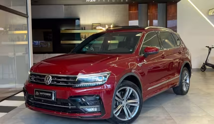 Volkswagen tiguan allspac r-line 350 tsi 2.0 4x4  - vermelha - 2018/2018