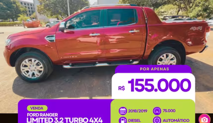Ford ranger limited 3.2 turbo diesel 4x4 automático