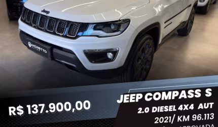 Jeep compass s 2021 2.0 diesel 4x4 aut (pericia aprovada)