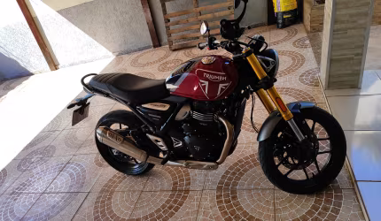 Moto triumph 400 x ano 2024 na cor vermelha 