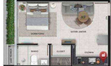 Apartamento com 1 dormitório à venda, 27 m² por R$ 506.000,00 - Lourdes - Belo Horizonte/MG