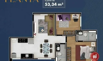 Apartamento com 2 dormitórios à venda, 53 m² por R$ 446.210 - Alto Caiçaras - Belo Horizonte/MG