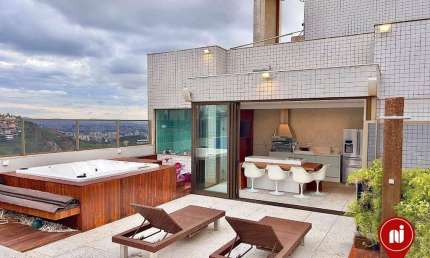 Cobertura com 4 dormitórios para alugar, 411 m² por R$ 33.186,00/mês - Santa Lúcia - Belo Horizonte/MG