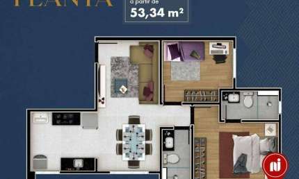 Apartamento com 2 dormitórios à venda, 53 m² por R$ 434.620 - Alto Caiçaras - Belo Horizonte/MG