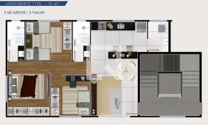 Apartamento para Venda - Salgado Filho, 3 Quartos,  75 m² - Belo Horizonte