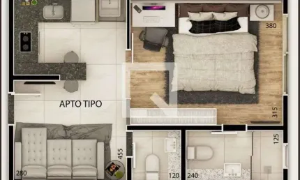 Apartamento para venda - são luíz, 1 quarto,  33 m² - belo horizonte