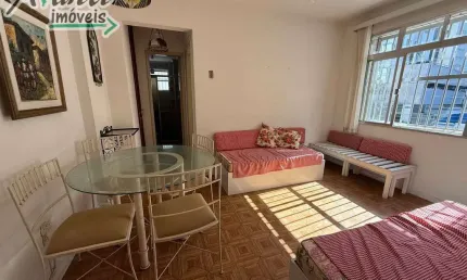 Apartamento 1 dormitório mobiliado com uma vaga. Boqueirão - Santos
