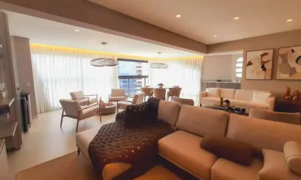 Apartamento de luxo para locação em São Paulo-SP, Chácara Santo Antônio: 3 quartos, 3 suítes, 5 banheiros, 3 vagas, 196m².