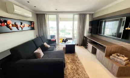 Apartamento mobiliado à venda com 1 dormitório e 1 vaga de garagem no Brooklin Paulista, São Paulo-SP: 1 suíte, 2 banheiros, 67m².