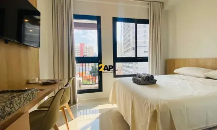 Apartamento Studio mobiliado para venda, 1 dormitório 1 banheiro com 21m² .
