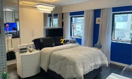 Apartamento à venda em moema, são paulo-sp: 1 quarto, 1 suíte, 3 salas, 1 banheiro, 1 vaga - 40m² de puro conforto!