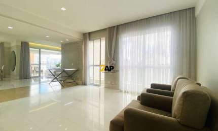 Apartamento a venda no Brooklin, varanda com churrasqueira, 3 suítes, 4 vagas com 234m²