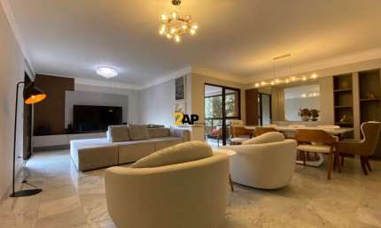 Apartamento para locação na Vila Andrade, São Paulo-SP: 4 quartos, 3 suítes, 5 banheiros, 3 vagas de garagem, 198 m².