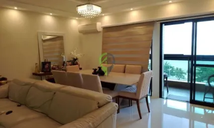 Apartamento frente ao mar  com 3 dormitórios  e 2 vagas de garagem na pompéia