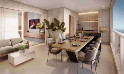 Apartamento com 3 quartos à venda na Rua Carlos de Campos, Ponta da Praia, Santos