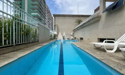 Apartamento alto padrão à venda com 3 suítes, varanda e lazer na vila rica/boqueirão - santos/sp