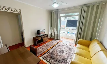 Apartamento com varanda e de frente no gonzaga - 03 dormitórios