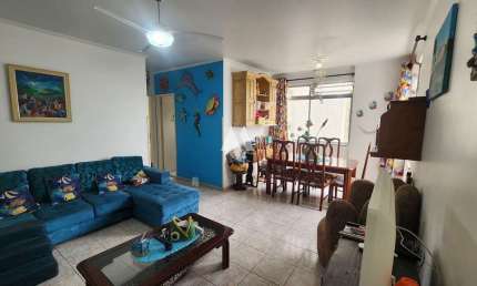 Apartamento - Aparecida, Santos/SP - 2 dormitórios, 2 banheiros de frente para o mar
