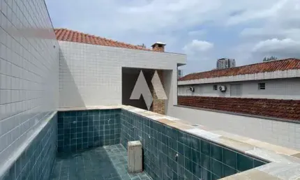 Casa Sobreposta com 3 quartos sendo 3 suítes ,2 vagas - Embaré / Santos