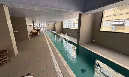 Apartamento à venda com 2 dormitórios e vaga demarcada em josé menino, santos/sp