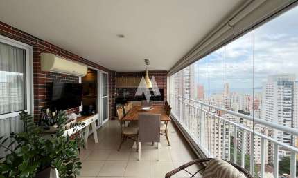 Apartamento mobiliado com 3 quartos 3 vagas e lazer para alugar na Vila Rica/Boqueirão - Santos/SP