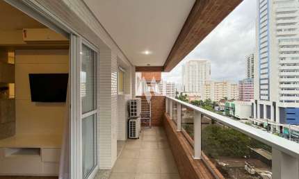 Apartamento 1 Quarto mobiliado e lazer para alugar no Boqueirão - Santos/SP