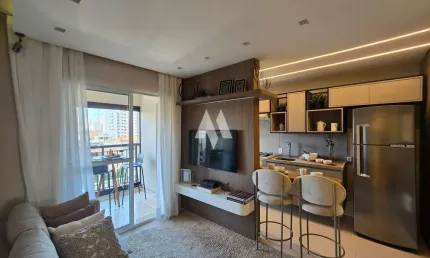 Apartamento em marapé, santos/sp -apartameto decorado - 2 dormitprios, 1 suíte