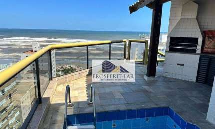 Cobertura com 4 dormitórios à venda, 183 m² por R$ 1.750.000 - Aviação - Praia Grande