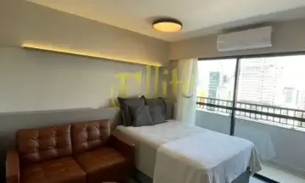 Studio mobiliado para locação em pinheiros, são paulo.