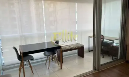 Apartamento mobiliado de 01 dormitório para locação na região do brooklin em são paulo!