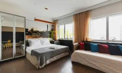 Flat para venda na Bela Vista, totalmente mobiliado com serviços, próximo ao Hospital Beneficência Portuguesa!