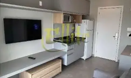 Apartamento mobiliado com 01 dormitório para locação na região do brooklin em são paulo, próximo à estação campo belo!
