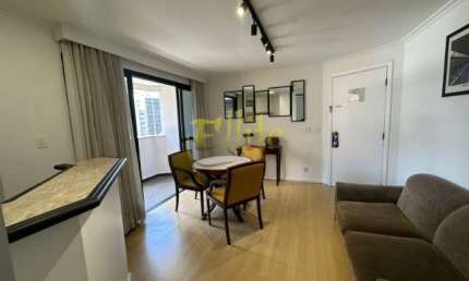 Flat para locação em Higienópolis, totalmente mobiliado com serviços, 50 mts da faculdade FAAP!