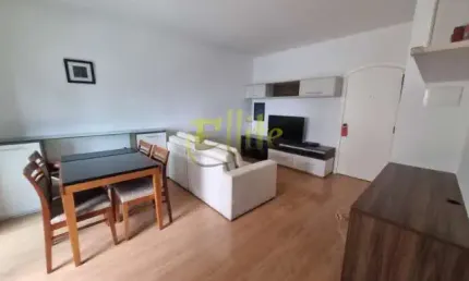 Flat para locação e venda em Moema, totalmente mobiliado com serviços, próximo das faculdades INSPER e Anhembi Morumbi!