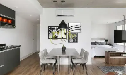 Apartamento mobiliado com 01 dormitório para locação na região do Brooklin em São Paulo!