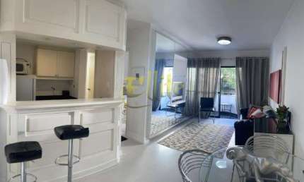 Apartamento para locação no Itaim Bibi, São Paulo-SP: 1 quarto, 1 sala, 1 banheiro, 1 vaga de garagem, 45m² de área!