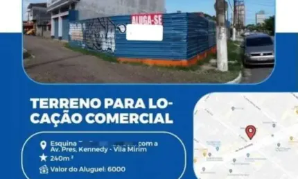 Locação de terreno na Vila Mirim - Esquina com a Av Kennedy