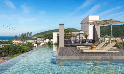 Studio na quadra do mar na Barra da Lagoa com 44 m² por R$ 590.000 - Florianópolis/SC
