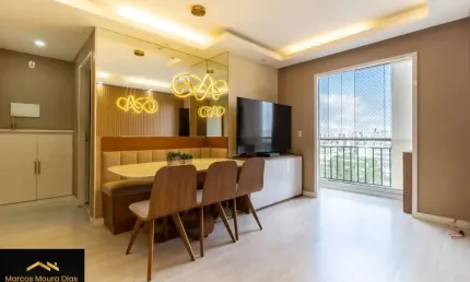 Apartamento com 52m² na freguesia do ó com varanda e 1 vaga de garagem. edifício com lazer e portaria