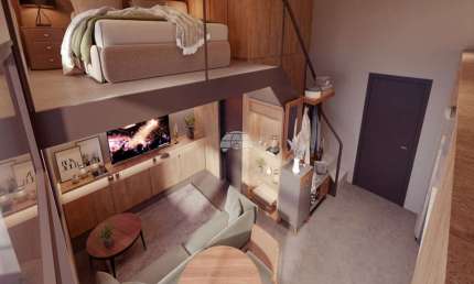 Apartamento com 1 quarto à venda na Rua Conselheiro Carrão, 1615, Juvevê, Curitiba, 43 m2 por R$ 431.340