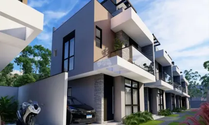 Casa em condomínio fechado com 3 quartos à venda na rua paulo setúbal, 1071, boqueirão, curitiba, 169 m2 por r$ 699.000