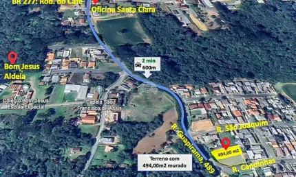 Terreno à venda na Rua Guapirama, 489, Rondinha, Campo Largo, 494 m2 por R$ 195.000
